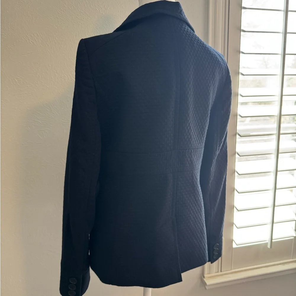 J. Crew Textured Navy Double-Breasted Pea Coat - Picture 3 of 12